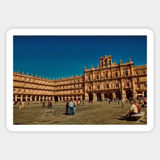 Spain. Salamanca. Plaza Mayor. Sticker